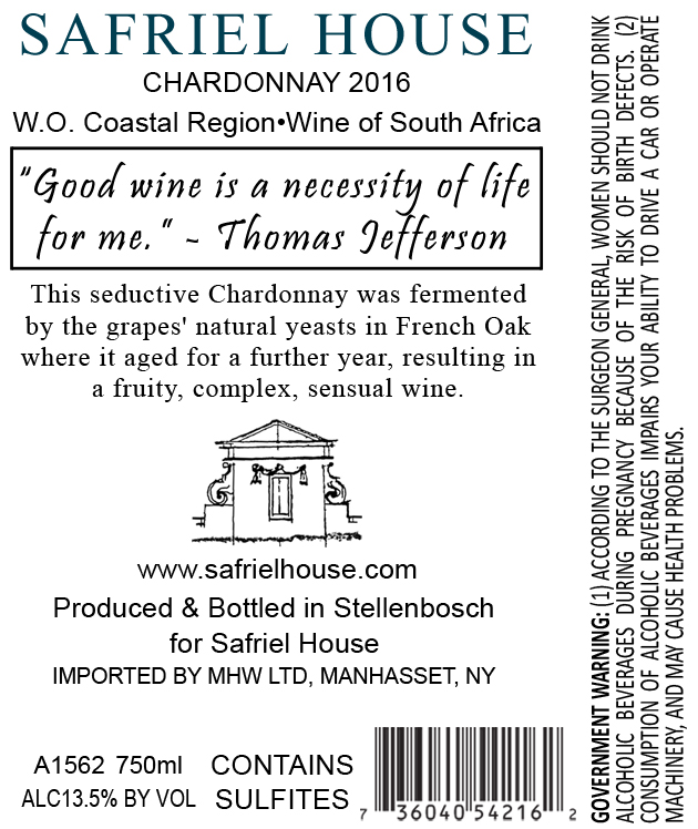 Chardonnay Backlabel