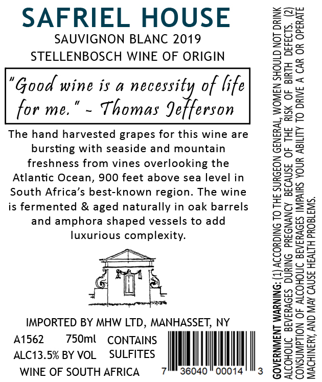 Sauvignon Blanc Backlabel